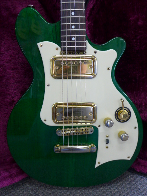 Maton Mastersound MS500 with Trans Green paint, gold hardware and cream s/plate